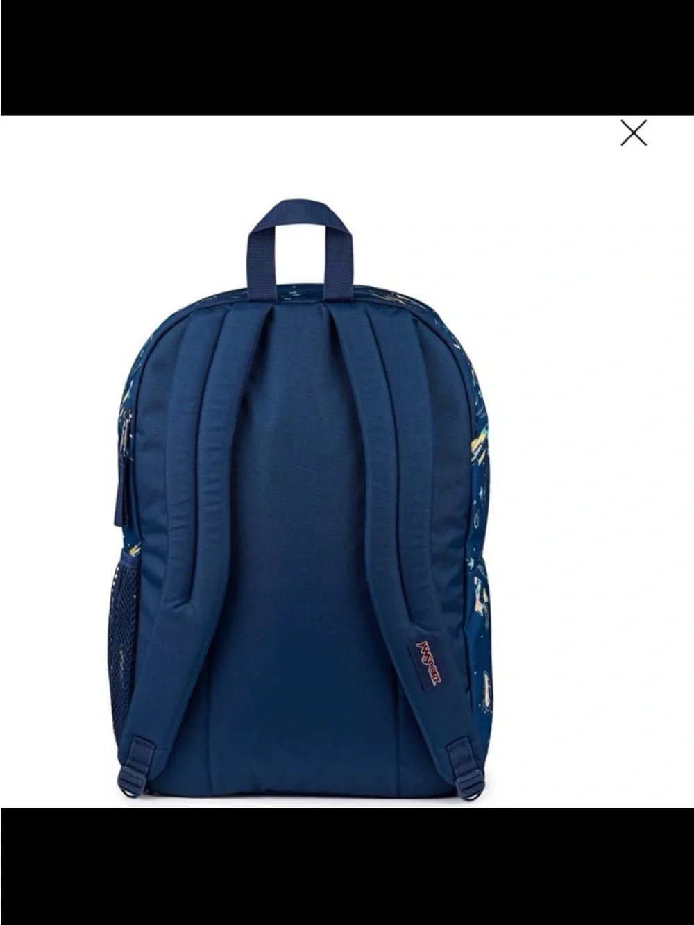 JanSport Blue Space Print Backpack big student 17” color vortex voyage blue